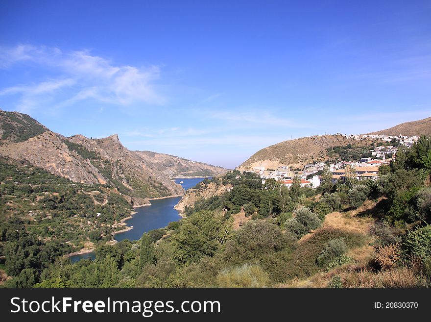A small city of Guejar Sierra in Spain near Granade. A small city of Guejar Sierra in Spain near Granade
