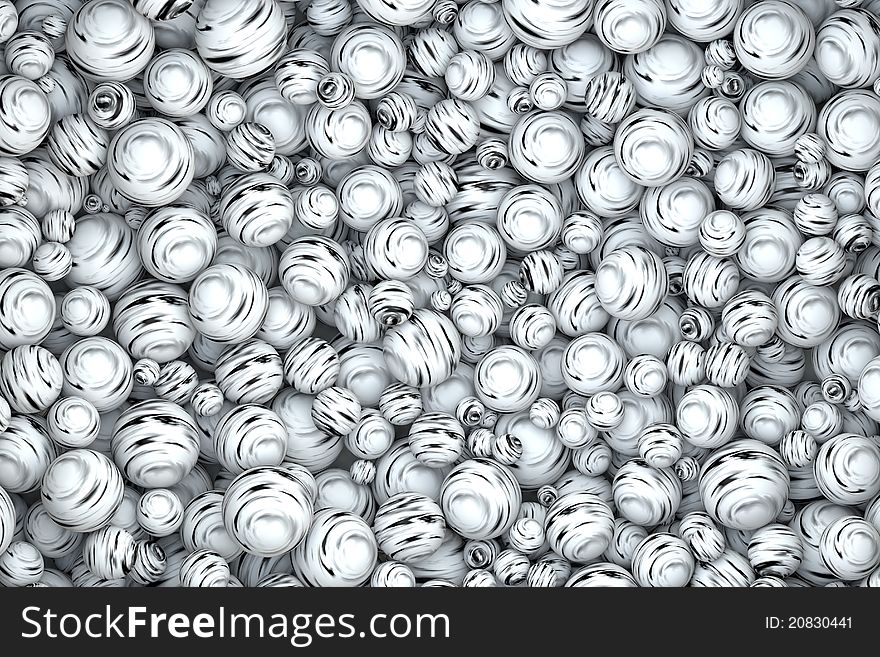 High quality rendering of abstract textured murmur in black and white