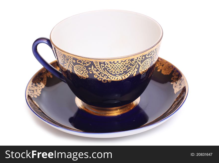 Color photo of white tea cup