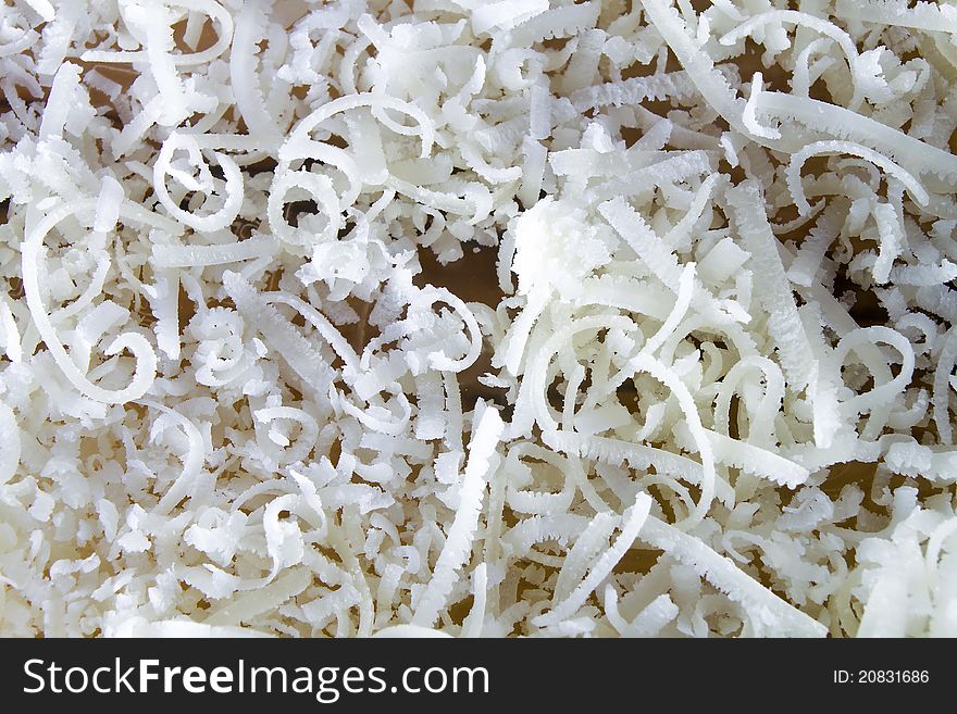 Colose up of parmesan grated