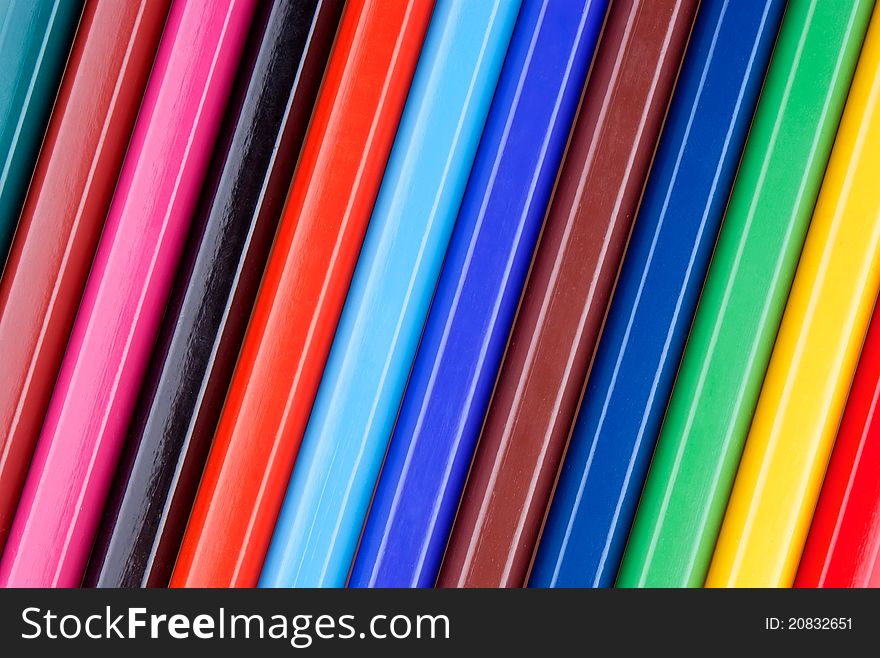 Multicolor pencils as textured background. Multicolor pencils as textured background