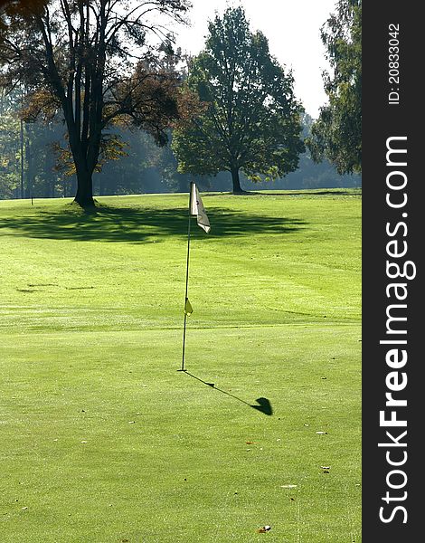 Summer morning on golf course