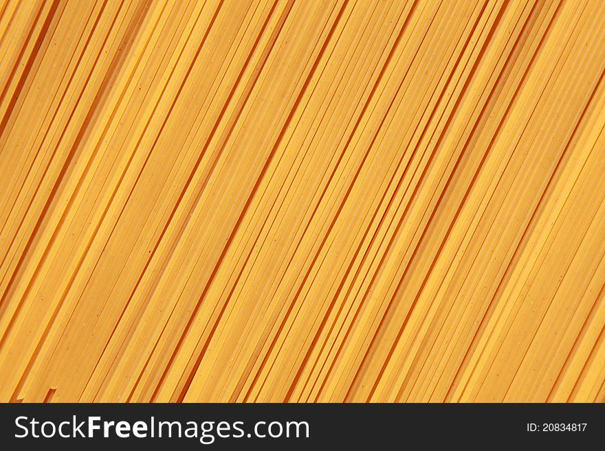 Closeup of spaghetti lying on a table