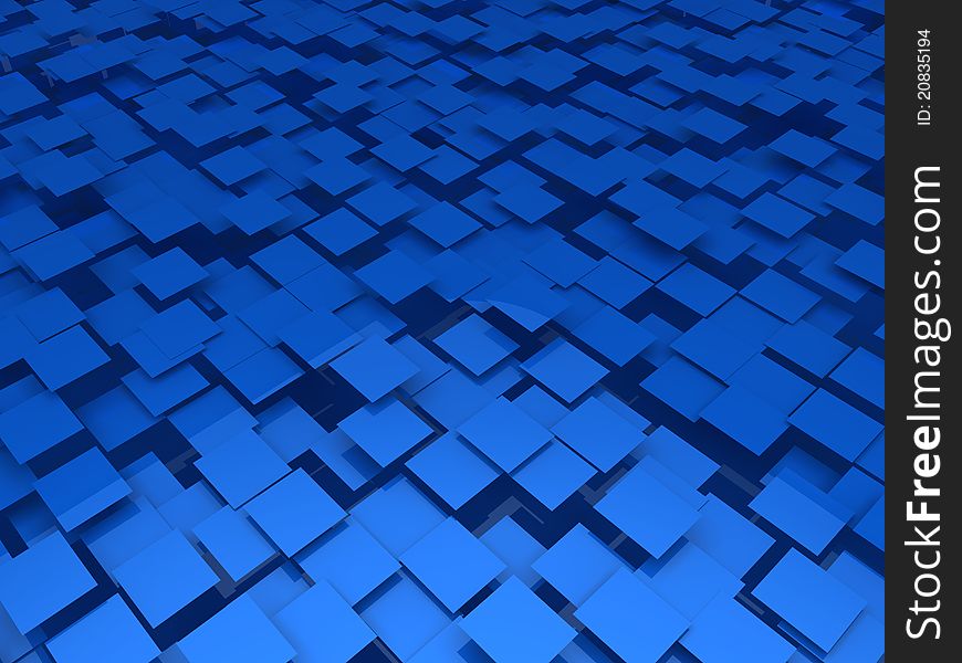 3d blue area background cube abstract pattern