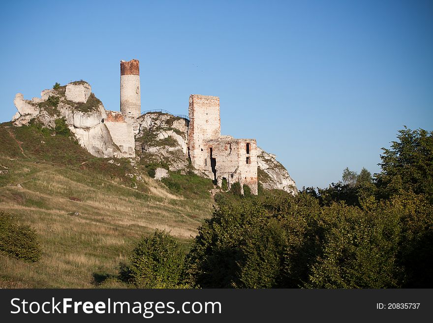 Old castle ruins in Olsztyn, Czestochowa, Poland. Old castle ruins in Olsztyn, Czestochowa, Poland