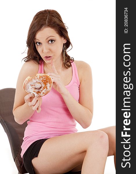 Woman With Doughnut Quiet