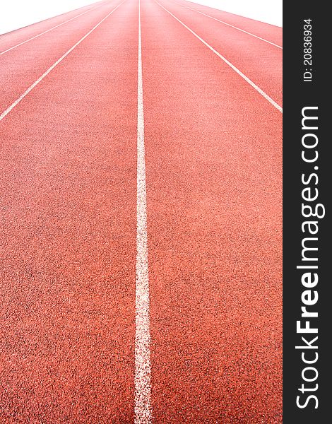 Track for running in stadium