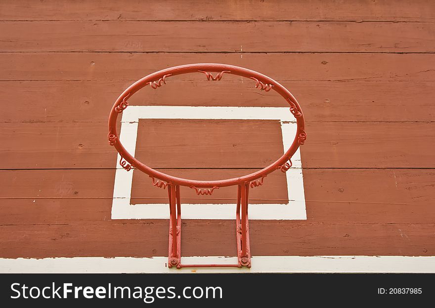 Basketball board color brown without net