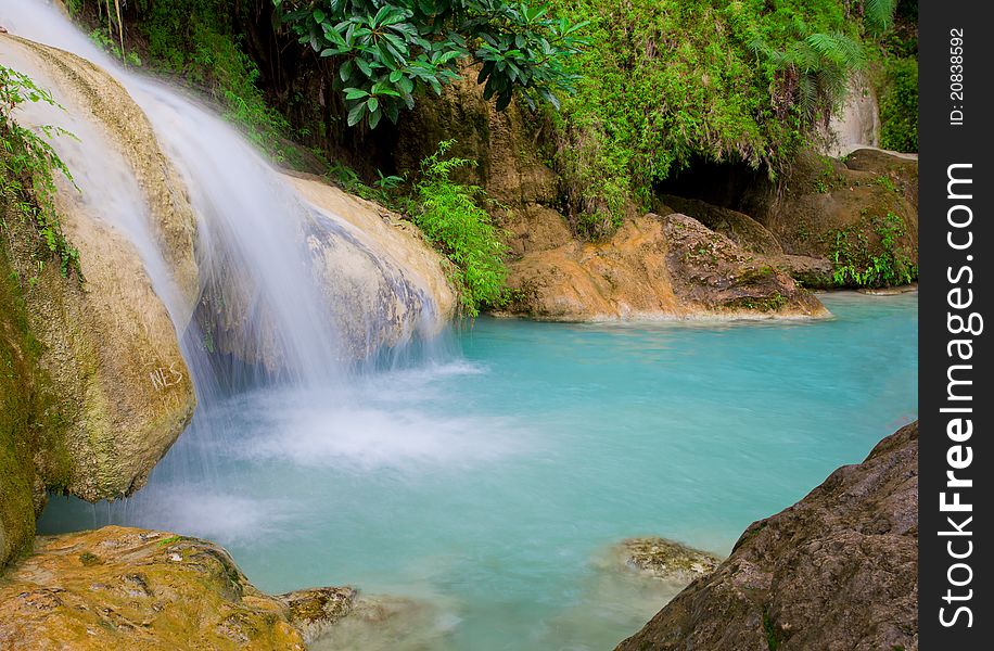 View of Eravan Waterfall in Thailand
