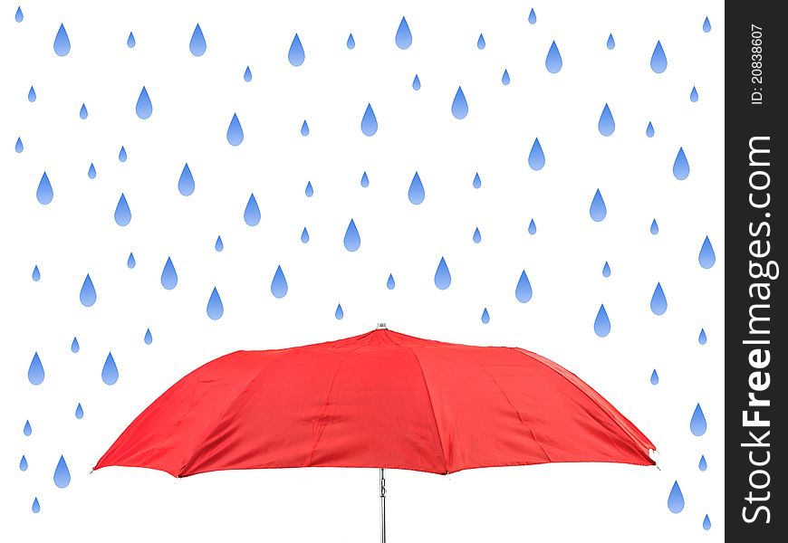 An umbrella against a white background