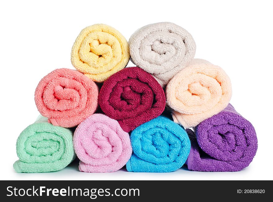 The combined  color towels