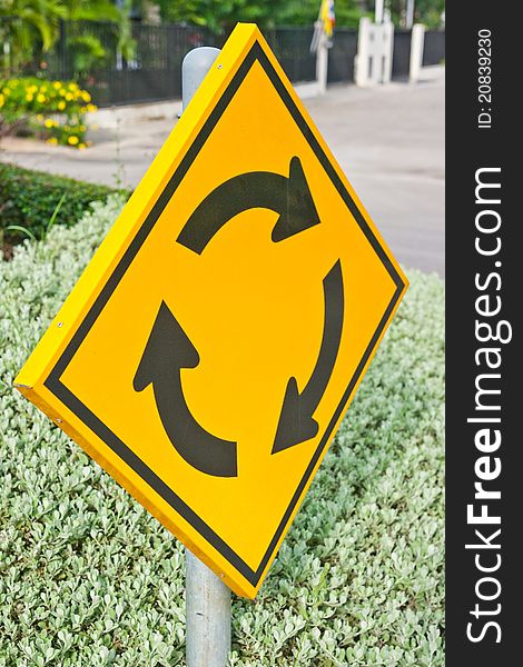 Roundabout Road Sign