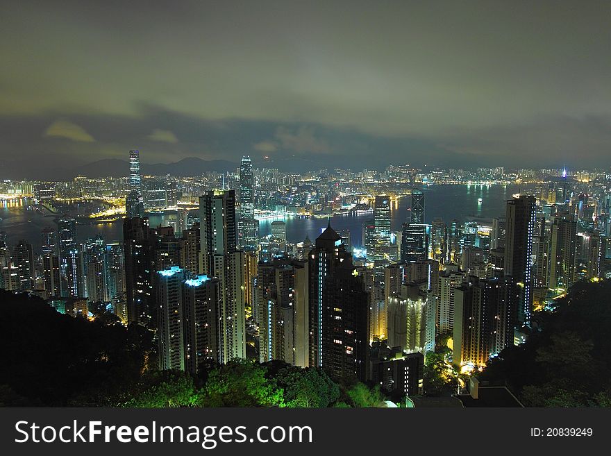 Hong Kong At Mid Night