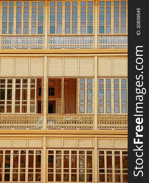 Residential wood window in Thailand