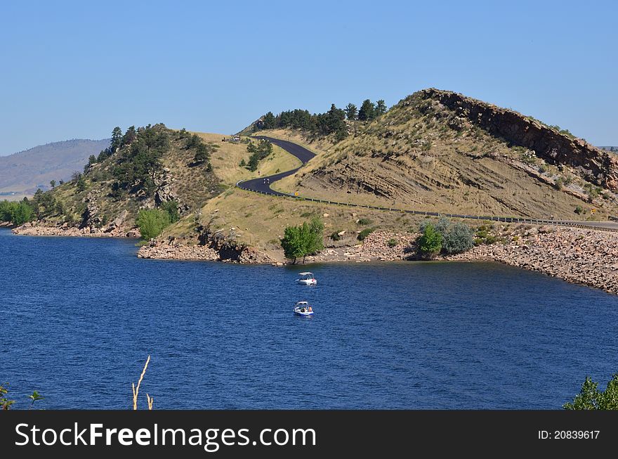 A lake in the foothills or colorado