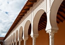 Pattern Of Covered Arcade In Spanish Style. Stock Images Pattern Of Covered Arcade In Spanish Style. Stock Images