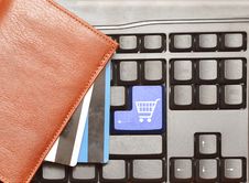 Keyboard Computer Button Shopping Cart Stock Photos Keyboard Computer Button Shopping Cart Stock Photos