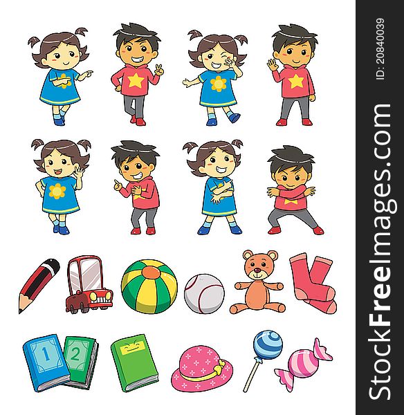 Kids style figure to count and practice