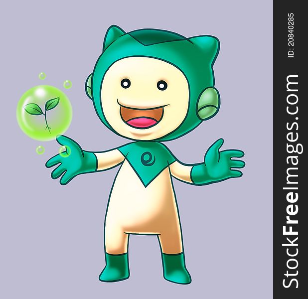 Eco-friendly mascot character for everyone. Eco-friendly mascot character for everyone.