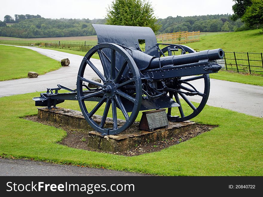 This canon was seen outside of Country Park in Dorset, England. This canon was seen outside of Country Park in Dorset, England