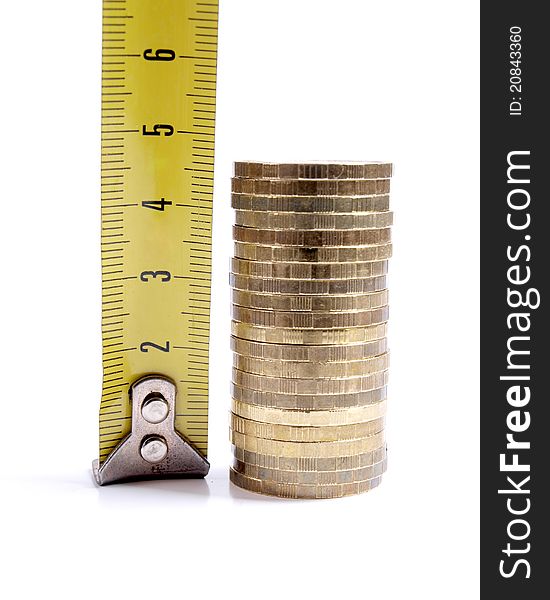 Color photograph of gold coins stack