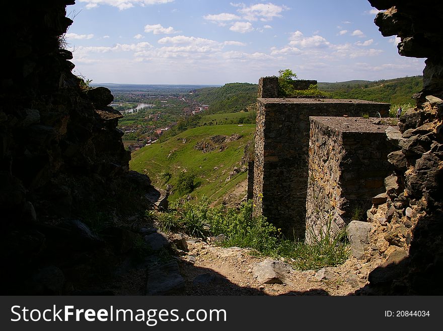 The ruins of lipova castel