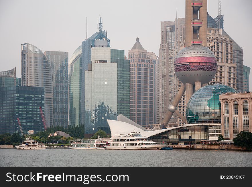 Financial area located at Pudong side, Shanghai is the top business center in china. Financial area located at Pudong side, Shanghai is the top business center in china.