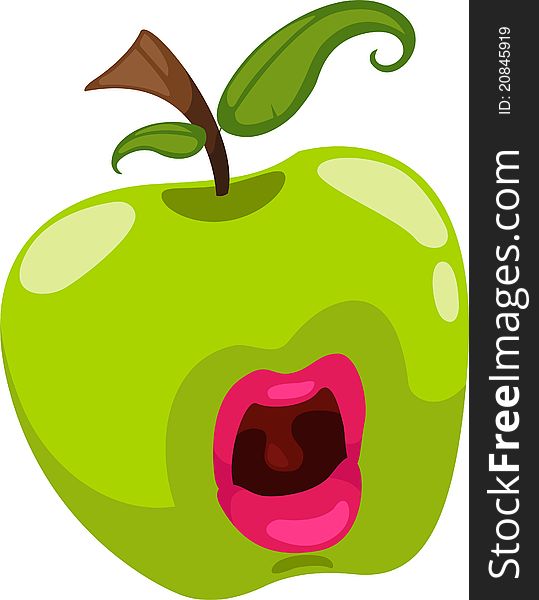 illustration of cartoon fantasy apple vector file