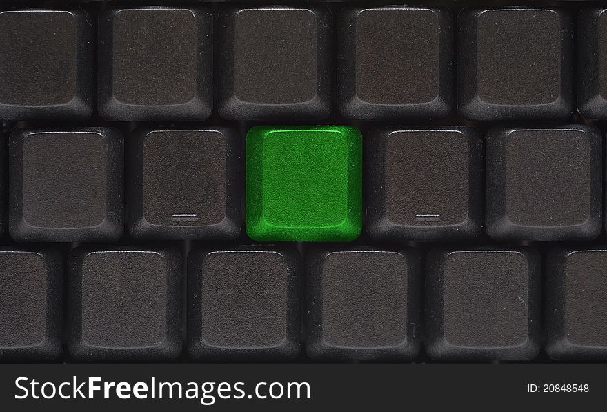 Green blank computer keyboard button