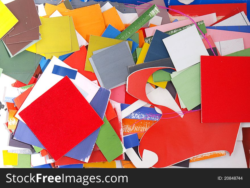 Set of colored paper suitable as background