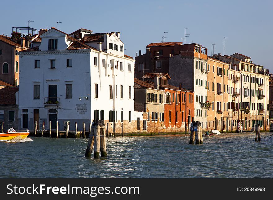 Venezia, italy from the water. Venezia, italy from the water