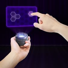 Working With Virtual Interface Royalty Free Stock Image Working With Virtual Interface Royalty Free Stock Image