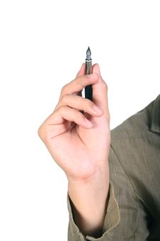 Male Hands With Pen Royalty Free Stock Images Male Hands With Pen Royalty Free Stock Images