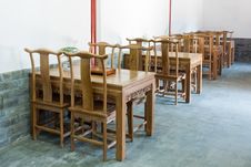 Chinese Wooden Tables And Chairs Interior Royalty Free Stock Photos Chinese Wooden Tables And Chairs Interior Royalty Free Stock Photos