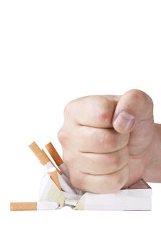 Man S Hand Crushing Cigarettes Stock Photos Man S Hand Crushing Cigarettes Stock Photos