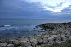 Cost With Rock Pier. Stock Image Cost With Rock Pier. Stock Image