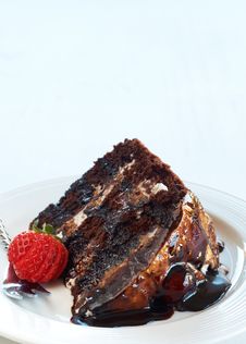 Slice Of Black Forest Cake Stock Images