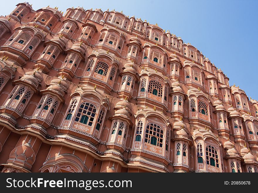 Facade of Wind Palace in Jaipur. Facade of Wind Palace in Jaipur