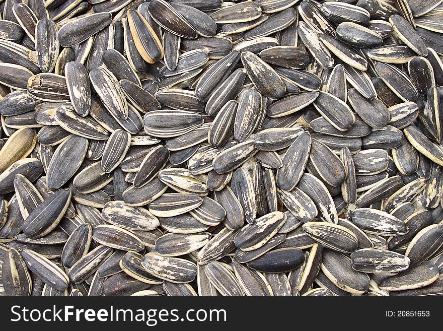 A Background Of Sunflower Grains