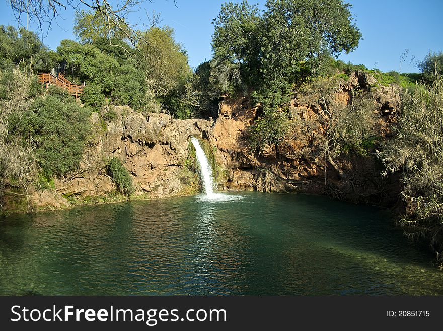 Pego do Inferno Waterfall in Tavira - Portugal