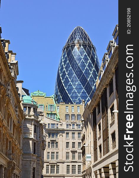 The Swiss Re Building at one street in London