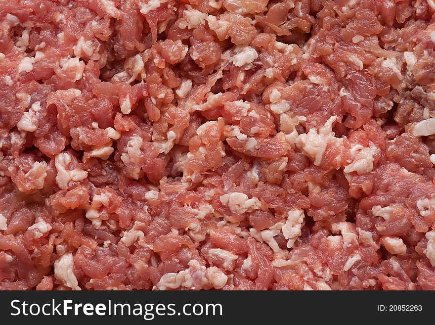 Background photo of raw minced pork