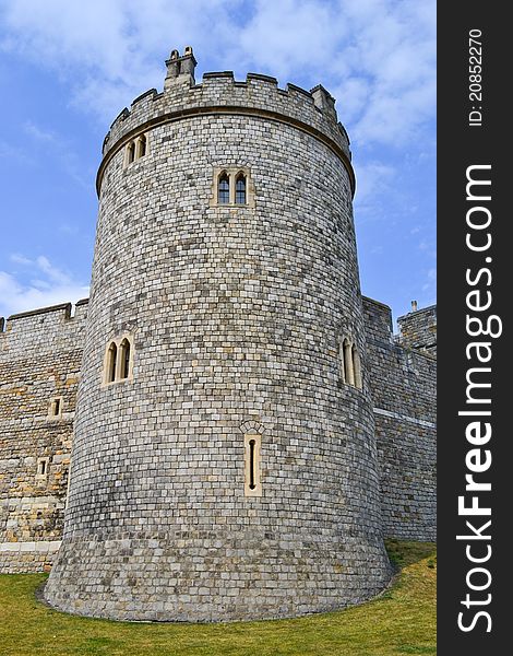 Windsor Castle wall and towers