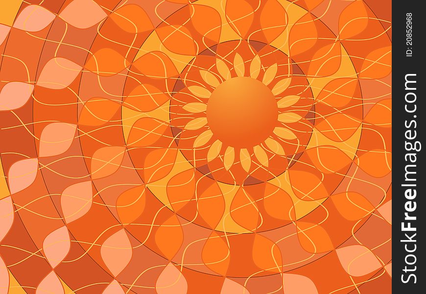Abstract background from spirals in a vector