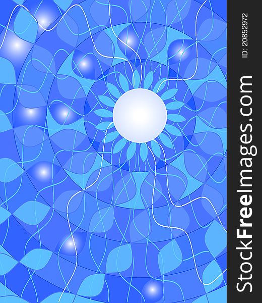 Abstract background from spirals in a vector
