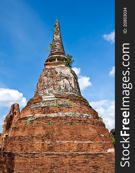 Pagodas in wat Mahathat in Ayuthaya, Thailand. Pagodas in wat Mahathat in Ayuthaya, Thailand