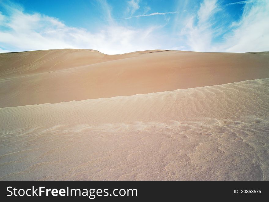 Grand sand dunes national park in Colorado, USA. Grand sand dunes national park in Colorado, USA