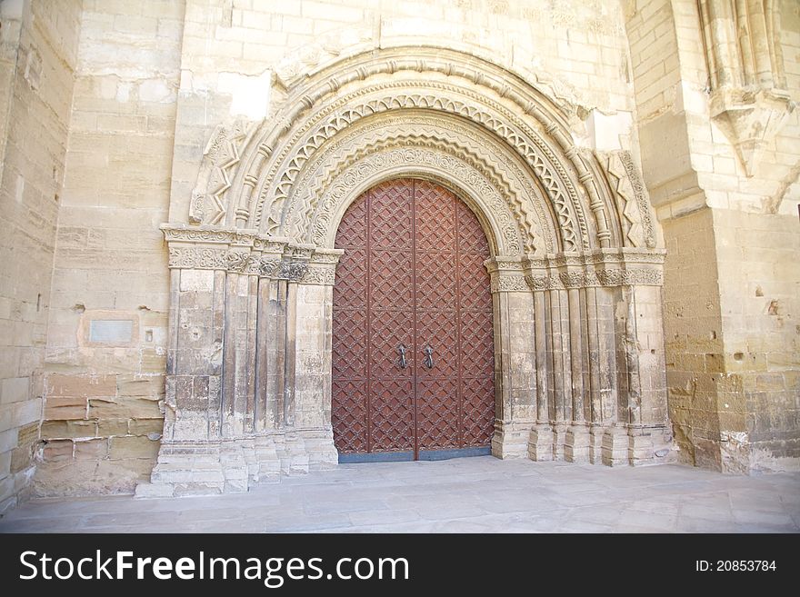 Door Of Lleida Cathedral