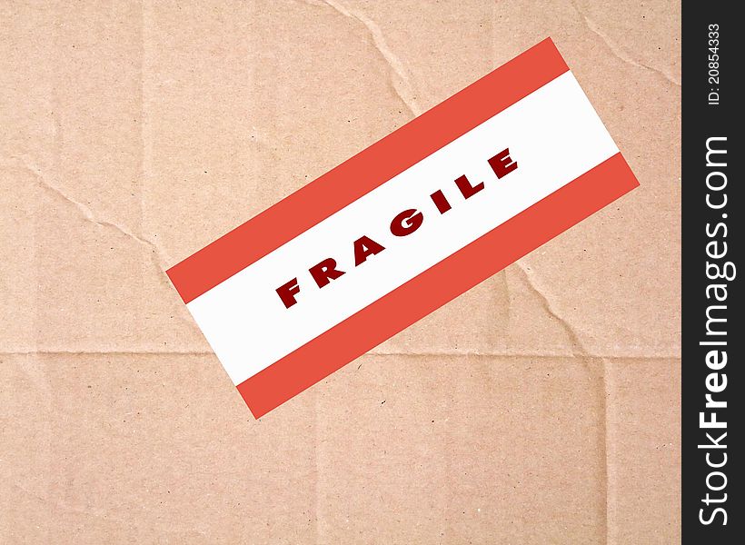 Simbol of fragile on object delivery on white background. Simbol of fragile on object delivery on white background