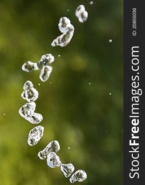 Dancing water droplets with Bokeh